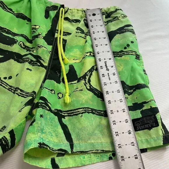 Jim's Formal Jimmy Z Shorts Velcro Jimmy'Z VTG 90s Wild Pattern